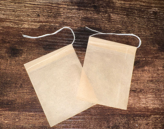 Unbleached Drawstring Tea Bags for Loose Leaf Tea (Pack of 10)